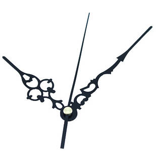 Стрілки для годинника, годинникового механізму, комплект із 3 стрілок, чорні