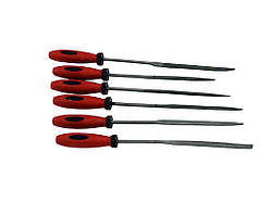 Набір надфілів з пластик. рукояткою 6шт. HT-3706 ТМ INTERTOOL Solmir