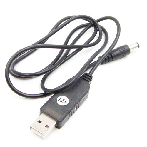 Кабель перехідник, перетворювач напруги 5-12В, USB - 5.5x2.1мм Без бренду, фото 1