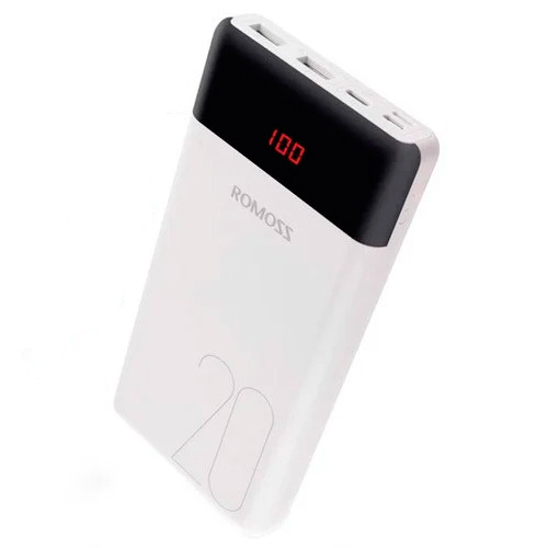 Power Bank Внешний аккумулятор 20000мАч 2xUSB ЖК Romoss LT20 Premium
