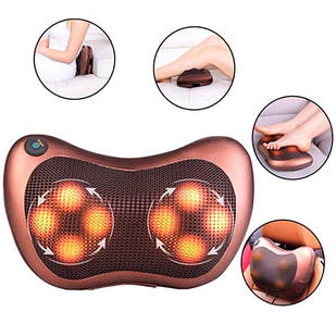 Масажна подушка автомобільна з ІЧ-підігрівом, 1 режим, масажер Шиацу