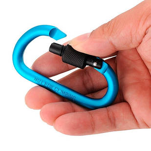 Карабін похідний алюмінієвий з муфтою 8см, кольорові