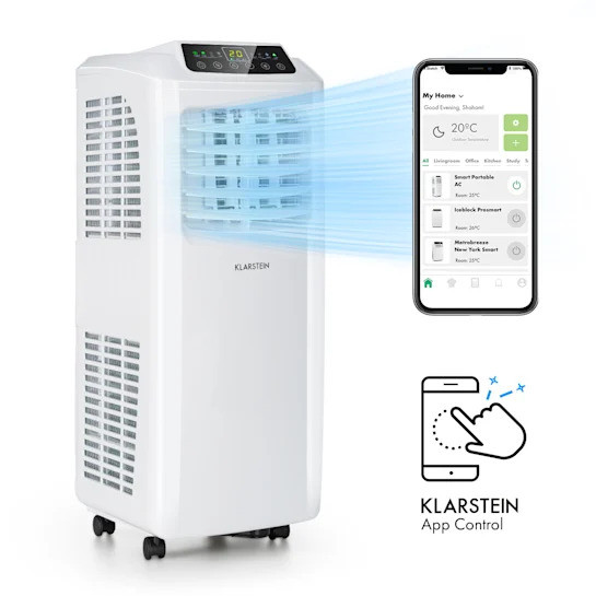 Уцінка Мобільний фреоновий кондиціонер/Сушарка повітря Klarstein Pure Blizzard Smart 9k, Німеччина