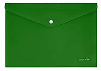 Папка-конверт на кнопке А4 непрозрачная фактура апельсин зеленая Economix E31305-54