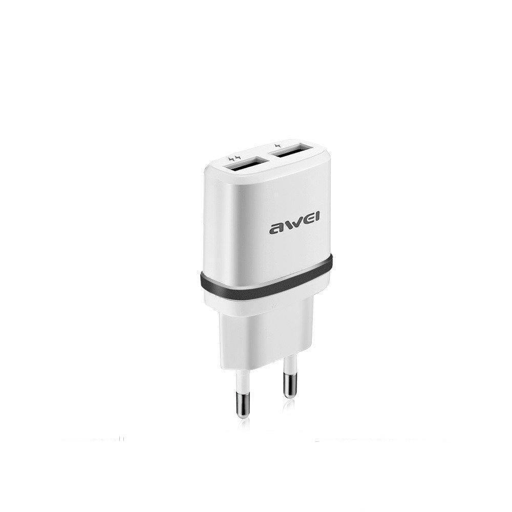 Сетевой адаптер Awei C-930 5V, 2.1A, 2 USB