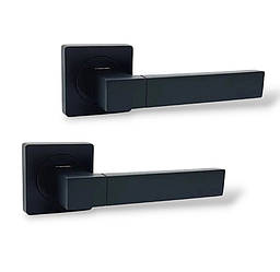 Ручки на міжкімнатні двері KEDR R08.081 Black чорний матовий