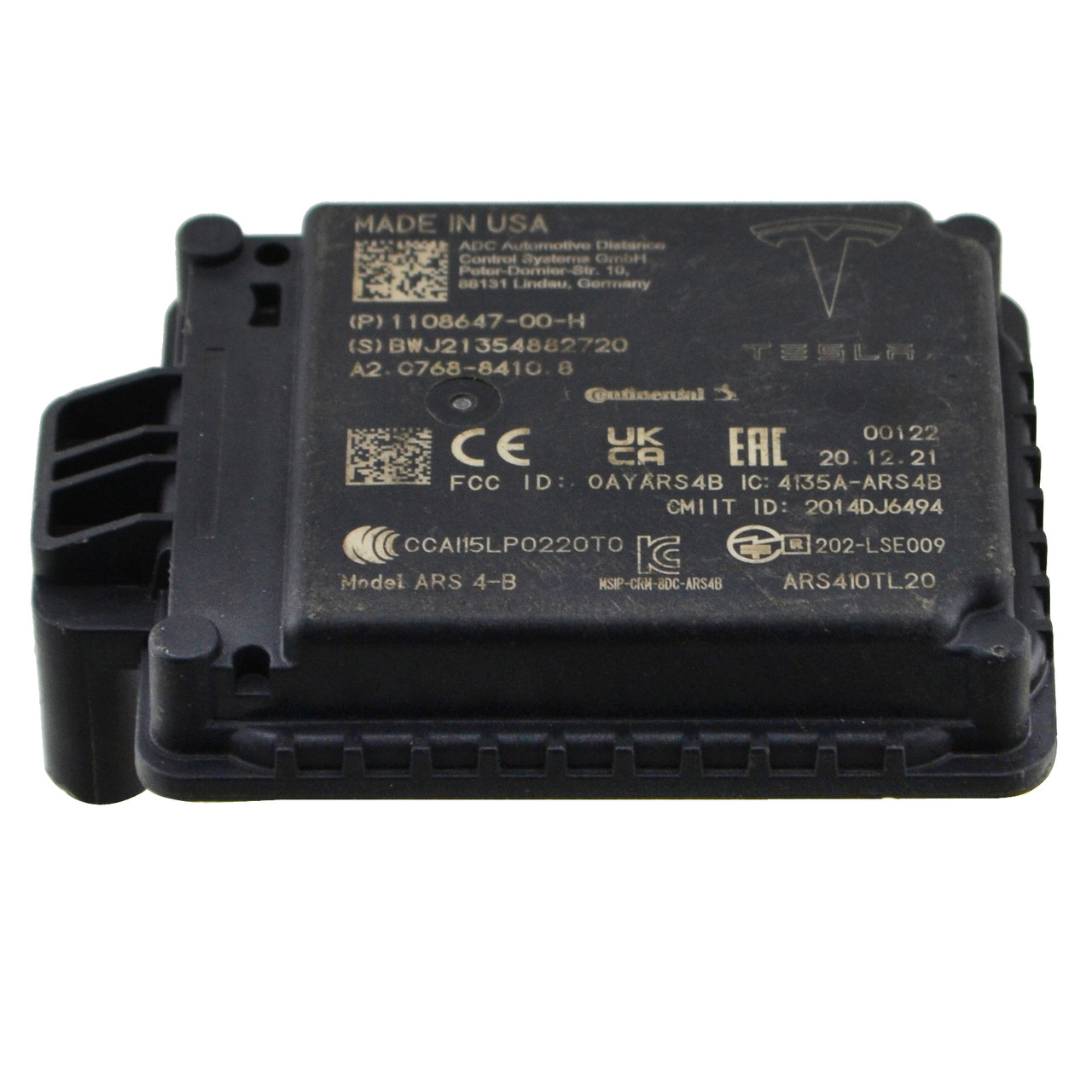 Радар із перпендикулярним роз'ємом Tesla Model SR, Model X, Model 3, Model Y (1108647-00-H) ОРИГІНАЛ, фото 1