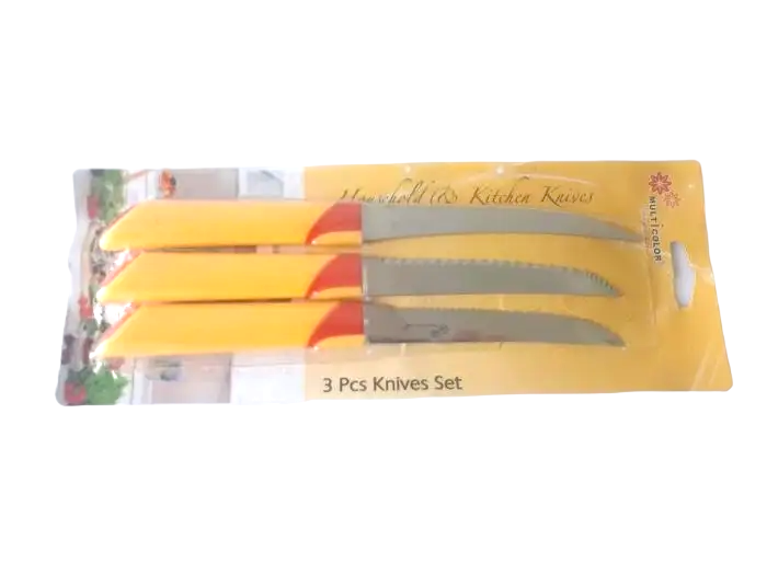 Набір ножів кухонних для томатів "Шабля" 3 штуки L 22 cm лезо 11 cm