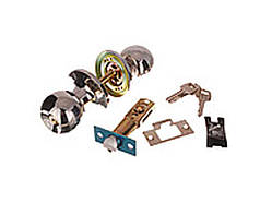 Клямка міжкімнатна кругла з ключем 607 SN(15-25-007 ET)ДЖАНЕС ТМ FZB