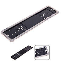 Рамка під номер неіржавка сталь хром. Підставка під номер неіржавка сталь. Рамка номерного знака Нержавійка.