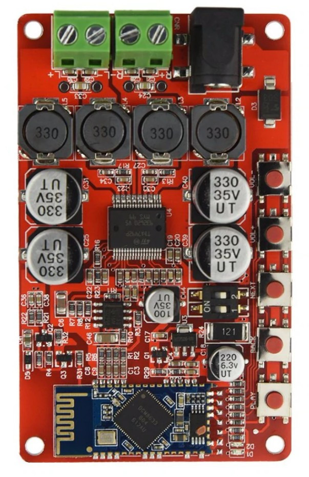 Бездротовий Bluetooth 4,0 підсилювач TDA7492P DC 8-25 V 25 W + 25 W, фото 1