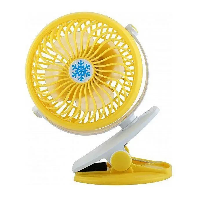 Мінівентилятор USB Mini Fan Жовтий, акумуляторний мінівентилятор 360 градусів