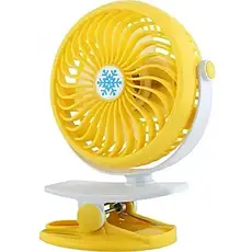 Мінівентилятор USB Mini Fan Жовтий, акумуляторний мінівентилятор 360 градусів, фото 5