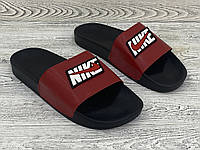 Мужские кожаные шлепанцы Найк сланцы сандалии Nike легкие стильные кожа PU Гарантия! Новая коллекция Лето 2023