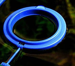 Годівниця з рівнем на присоску, Aqua Nova, кругла, синя. Плавальна годівниця для рибок в акваріум, фото 2