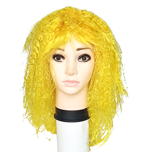 Перука гофре жовтий, кучерявий (50 см), фото 1