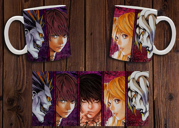 Чашка біла керамічна "Тетрадь смерті" Death Note ABC, фото 1