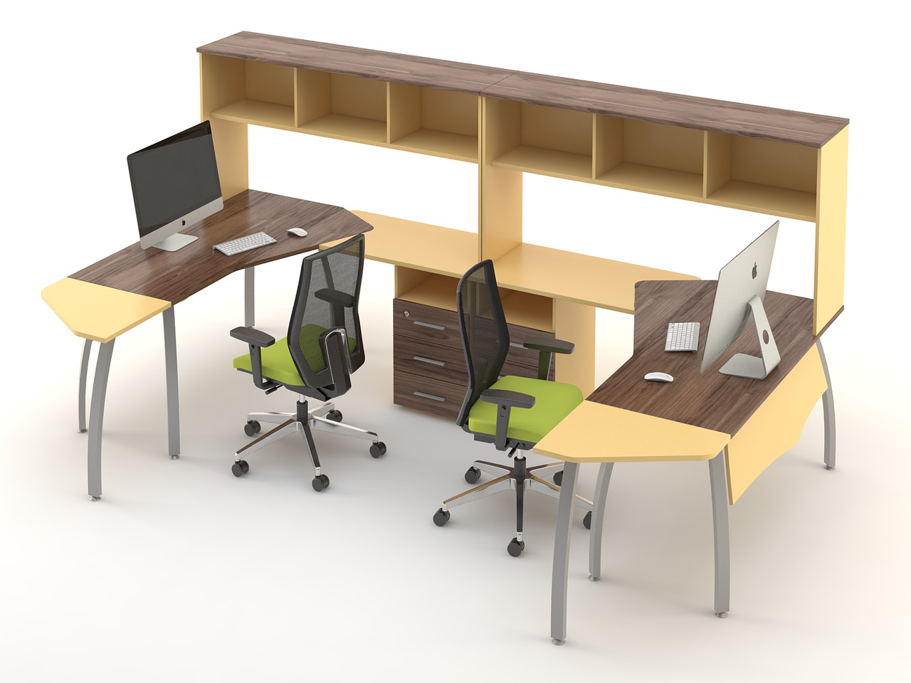 Робоче місце для персоналу Прайм композиція №6 ширина 3200 мм (MConcept-ТМ)