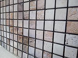 Декоративна ПВХ Панель "Мозайка" коричнева 960х480х4мм.