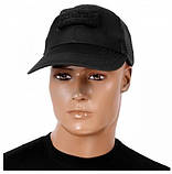 Бейсболка кепка Mil-Tec black 12317602 з липучкою та сіткою, фото 6