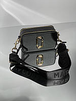 Женская сумка Марк Джейкобс черная Marc Jacobs The Snapshot Black/Gold