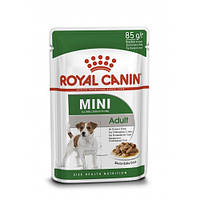 Royal Canin Mini Adult влажный корм для взрослых собак мелких пород от 10 месяцев, 85гр*12шт