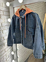 Стильна оверсайз Джинсовка, тканина "Джинс" 48, 50, 52 розмір 48, фото 4