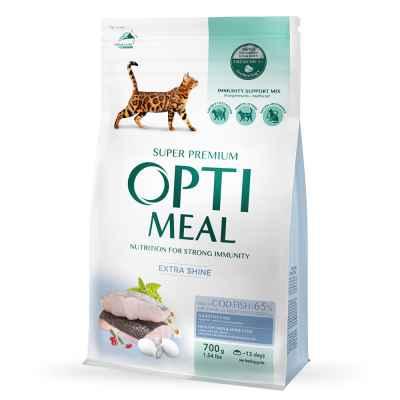 Сухой корм Optimeal с высоким содержанием трески для взрослых кошек 700 г - фото 1 - id-p1882703541