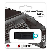 Накопитель USB Flash Drive 3.2 Kingston DT Exodia 64GB Цвет Black/Teal