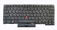 Клавиатура для ноутбуков Lenovo ThinkPad T495s черная без рамки с трекпоинтом UA/US