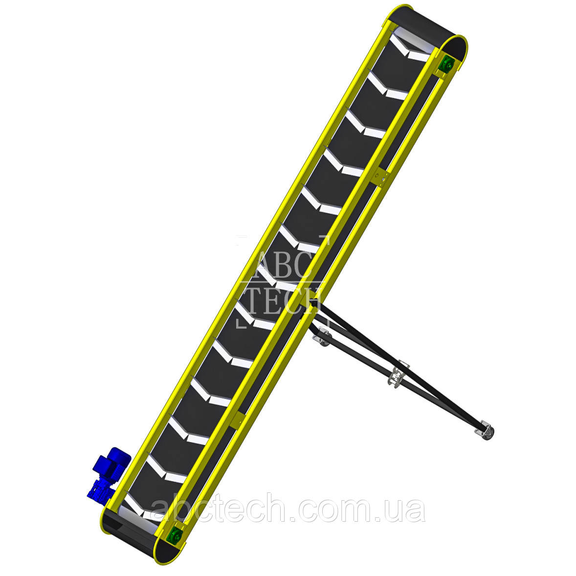 Подающий транспортер для сыпучих продуктов Ленточный загрузочный конвейер фасовочной линии 0,3х2,5м, 220/380 В - фото 6 - id-p1454283765