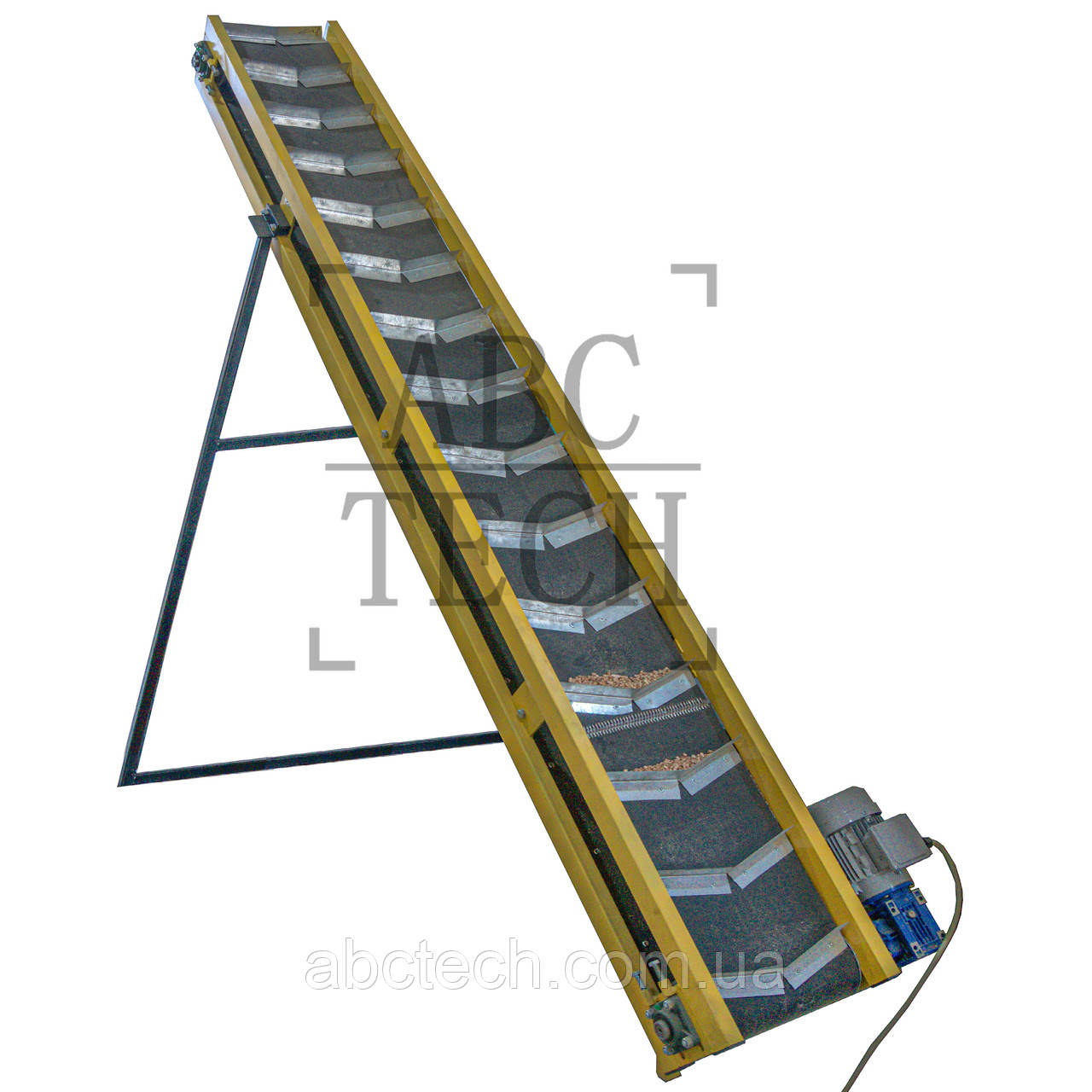 Подающий транспортер для сыпучих продуктов Ленточный загрузочный конвейер фасовочной линии 0,3х2,5м, 220/380 В - фото 8 - id-p1454283765