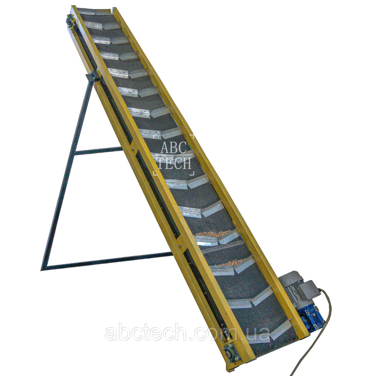 Подающий транспортер для сыпучих продуктов Ленточный загрузочный конвейер фасовочной линии 0,3х2,5м, 220/380 В - фото 10 - id-p1882715947