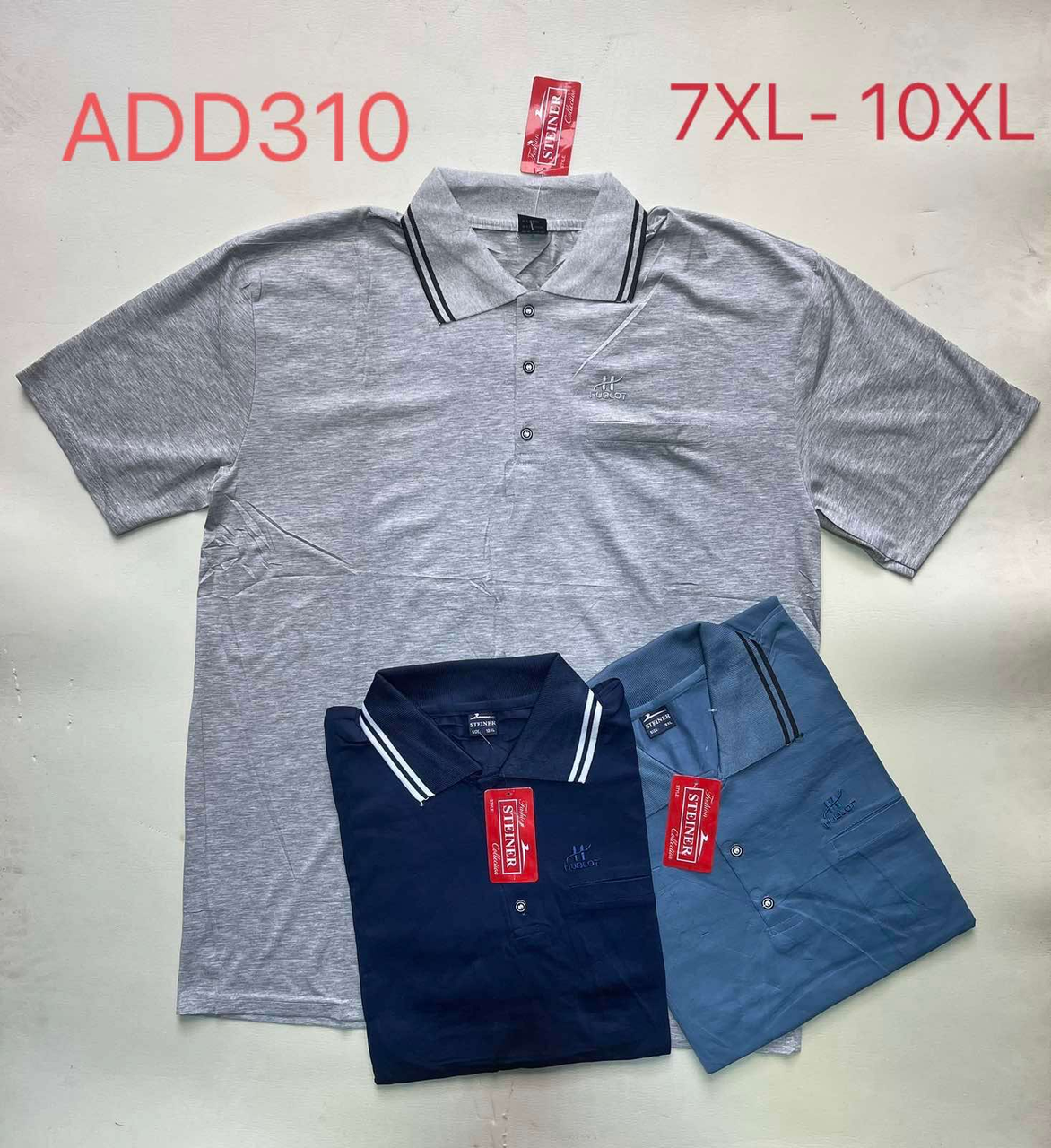 НОВИНКА Футболка поло супербатал   Розмір: 7XL - 10XL ( 62-64-66-68-70) Зрістовка  5 штук мікс кольору