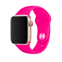 Силиконовый ремешок для Apple Watch 42mm/44mm/45mm/49mm (Ярко-розовый)