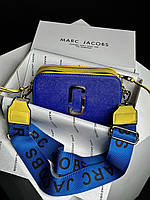 Женская сумка Марк Джейкобс синяя Marc Jacobs The Snapshot Yellow Blue