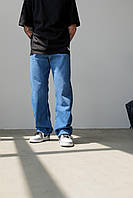 Стильные мужские широкие джинсы Турецкие мом синие базовые