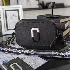 Чорна маленька жіноча сумочка прямокутна, Популярна брендова міні сумка крос-боді клатч на ремінці