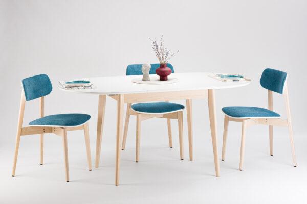 Кухонний комплект стіл і стільці кухонні комплекти розкладний скляний овальний стіл Турін оновлений 4 стільця дерев`яних Корса Х