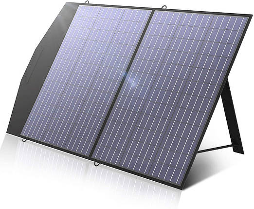 Сонячна панель Allpowers 100W Black для старлінк/ноутбука/автоакумулятора, фото 1