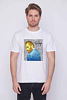 Мужская белая футболка с принтом Ван Гога