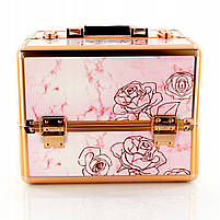 Валіза кейс майстра для косметики FLOWER PINK ROSE GOLD, фото 6