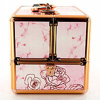 Валіза кейс майстра для косметики FLOWER PINK ROSE GOLD, фото 4