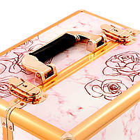 Валіза кейс майстра для косметики FLOWER PINK ROSE GOLD, фото 7