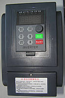 Частотний перетворювач 1,5Квт для однофазного двигуна вхід 1фаза/вихід 1 фаза