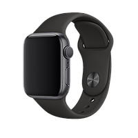 Силиконовый ремешок для Apple Watch 42mm/44mm/45mm/49mm (Чёрный)