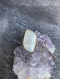 Кільце з натуральним місячним каменем кільце овал місячний камінь в сріблі каблучка розмір 17. Індія., фото 7