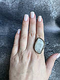 Кільце з натуральним місячним каменем кільце овал місячний камінь в сріблі каблучка розмір 17. Індія., фото 4
