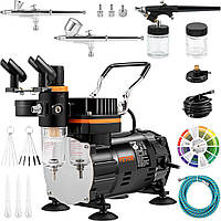 VEVOR Professional Dual Action Airbrush Spray Gun Set 18 - 23 L/min 120 W 220 V Mini Airbrush Air Compressor