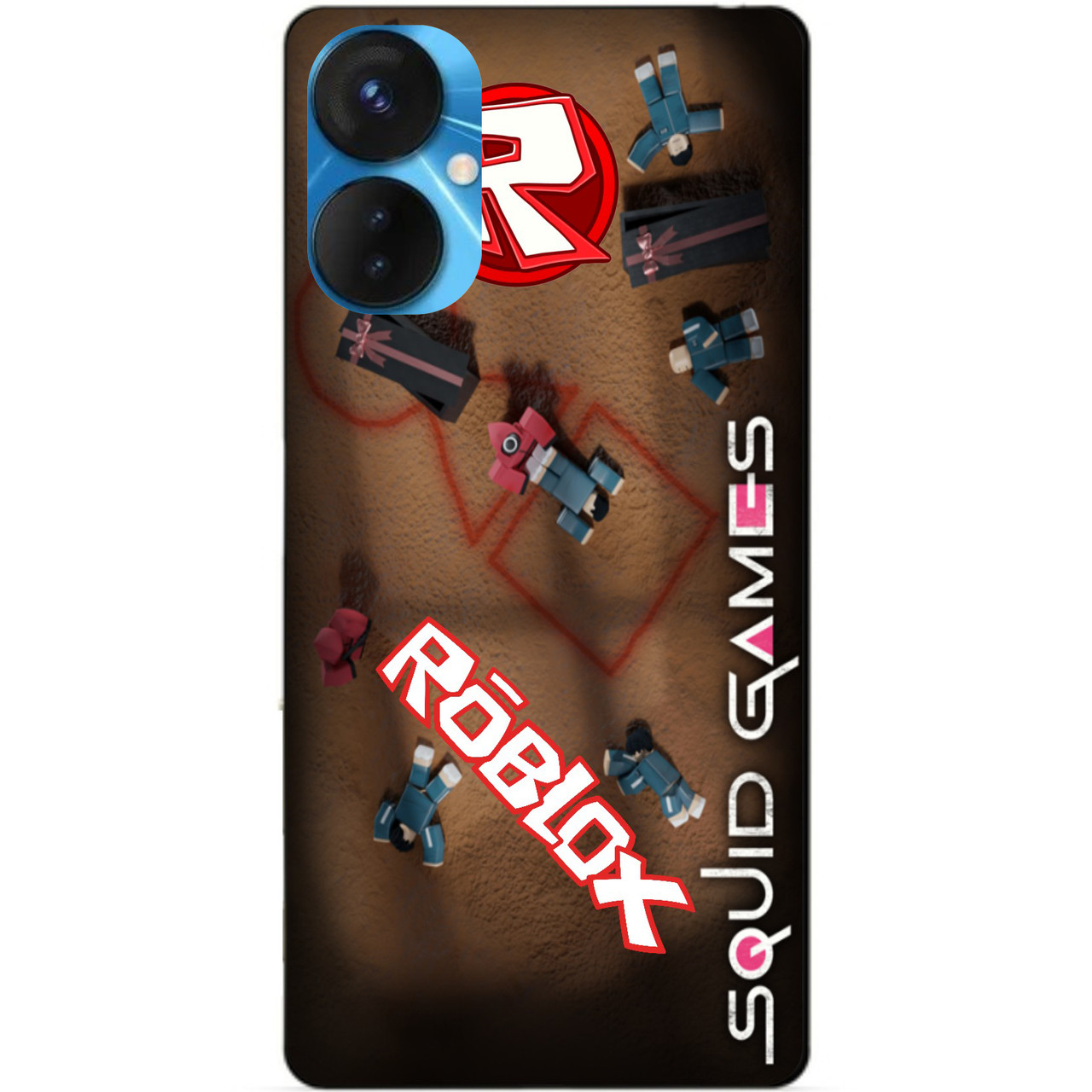 Силіконовий бампер чохол для Tecno Spark 9 Pro з малюнком Roblox Гра в кальмара Роблокс